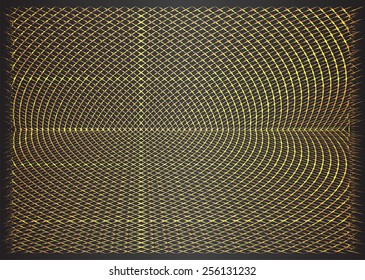 Gold metal mesh Pattern, Vector, illustration. texture. Wire. fence. Abstract Technology background for computer graphic website internet and business.
