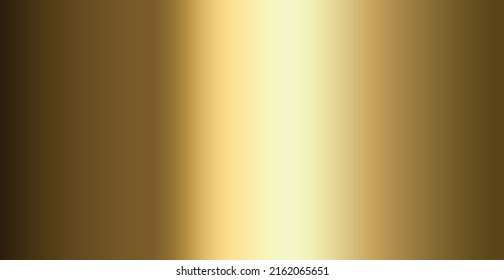 Gold metal plating industry panoramic metal texture with glare - Vector illustration