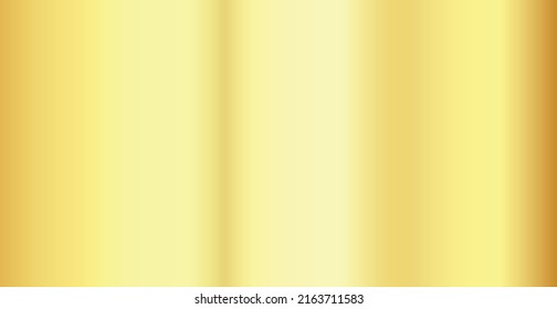 Gold metal plating industry panoramic metal texture with glare - Vector illustration