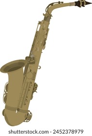 Gold Metal Saxophone Musical Instrument