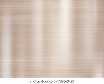 Gold metal stainless steel material brushed texture plate with bright reflection. Shiny aluminum alloy abstract design background. High-resolution for a backdrop, industrial or your decorative design
