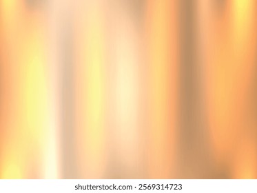 Gold metal stainless steel surface realistic with reflection abstract background. Brushed texture steel, aluminum for luxury frame, ribbon, wallpapers, coin and label. Elegant light and shine vector

