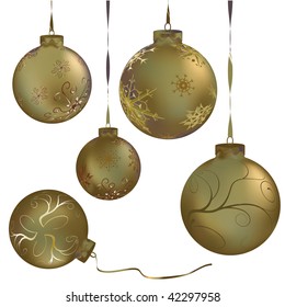 Gold metalic christmas balls