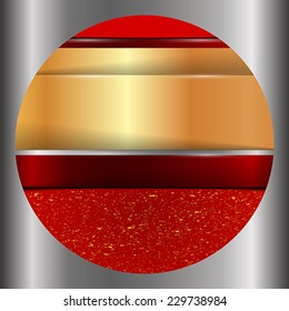 The gold metallic background