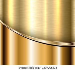 Gold metallic background, elegant shiny business abstract metal background