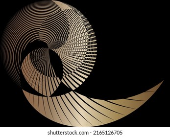 Gold metallic effect background, creative geometric pattern, vector modern design texture.