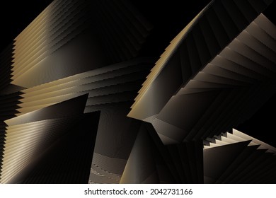 Fondo de efecto metálico dorado, patrón dinámico geométrico, textura de diseño moderno vectorial.