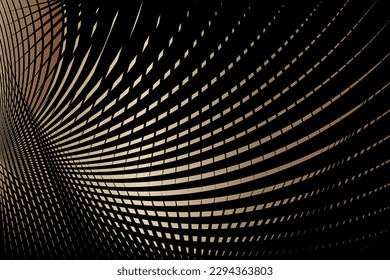 goldener metallischer Effekt-Hintergrund, geometrisches Halbzeitemuster, Vektorgrafik-Dekordesign, goldene Textur
