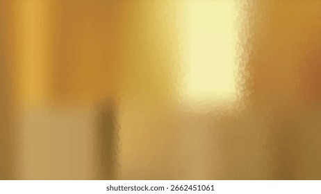 Fondo metálico del Vector de la textura de la hoja del oro, hoja del gradiente del metal, efecto del acero