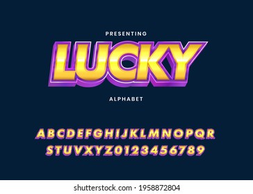 Gold metallic font. Game logo title text effect template. Custom font alphabet