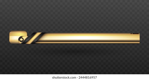 Gold Metallic Lower Third Banner for Video Broadcast Presentation Titles