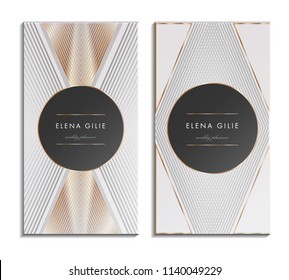Gold metallic textured cards