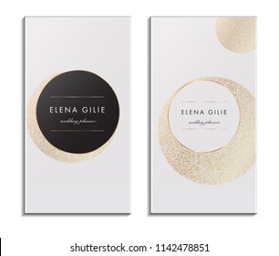 Gold metallic textured cards