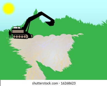 gold mine illustration