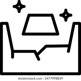 gold mine line icon illustration vector