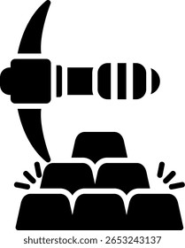 Mina de oro Nuevo Vector de diseño de iconos creativos