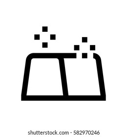 Gold mini line, icon, background and graphic. The icon is black and white, linear  flat, vector, pixel perfect, minimal, suitable for web and print. 
