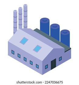 Gold mining factory icon isometric vector. Mine stone. Golden industry