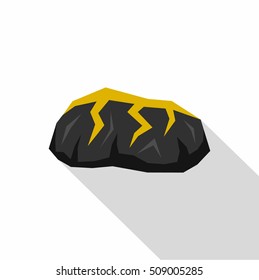 Gold mining icon. Flat illustration of gold mining vector icon for web