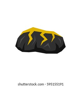 Gold mining icon in flat style isolated on white background vector illustration