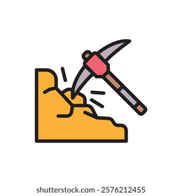 Gold Mining Icon Vector Illustration