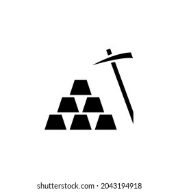 Gold Mining icon in vector. Logotype
