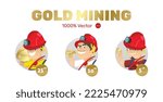 Gold Mining Illustrations. This illustrations can be used for proposal deck pitch, presentation, or apps.