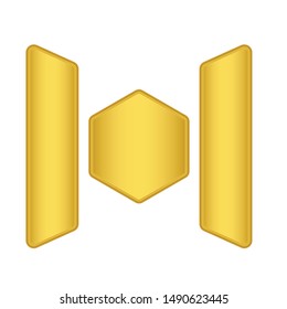 Gold  Mixin coin icon. golden Cryptocurrency coin money. blockchain  symbol. Internet money