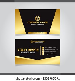 Gold modern creative business card and name card