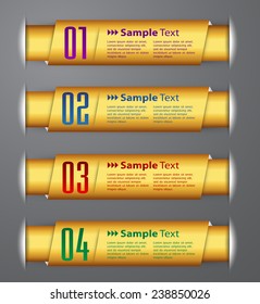 gold modern text box template for website computer graphic and internet, numbers. gold.