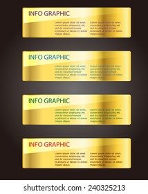 gold modern text box template for website computer graphic and internet, numbers. label.