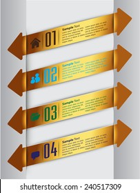 gold modern text box template for website computer graphic and internet, numbers