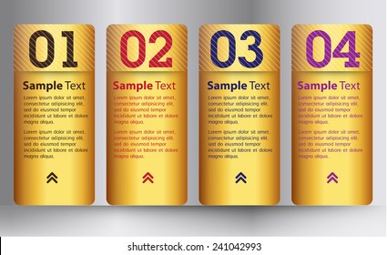 gold modern text box template for website computer graphic and internet, numbers. Set of color frames for text or quotes. brochure. many, various