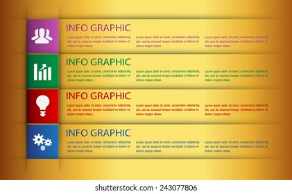 gold modern text box template for website computer graphic and internet, numbers. 