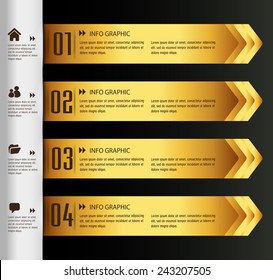 gold modern text box template for website computer graphic and internet, numbers.