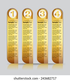 gold modern text box template for website computer graphic technology and internet, numbers.