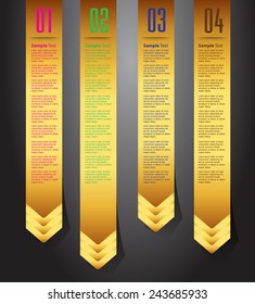 gold modern text box template for website computer graphic technology and internet, numbers.