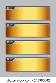 gold modern text box template for website computer graphic technology and internet, numbers