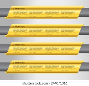 gold modern text box template for website computer graphic technology and internet, numbers.