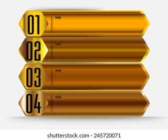 gold modern text box template for website computer graphic technology and internet, numbers.