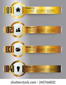 gold modern text box template for website computer graphic technology and internet, numbers.