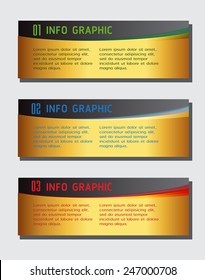 gold modern text box template for website computer graphic and internet, numbers. 