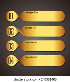 gold modern text box template for website computer graphic and internet, numbers.