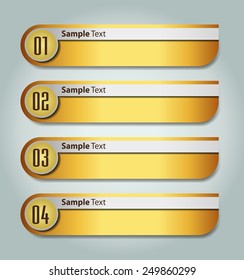 gold modern text box template for website computer graphic technology and internet, numbers.