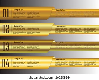 gold modern text box template for website computer graphic business and internet, numbers.