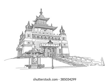 52,397 Temple drawing Images, Stock Photos & Vectors | Shutterstock