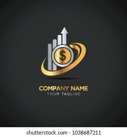 gold money dollar business finance logo