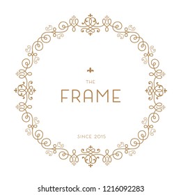Gold Mono line Geometric frame 