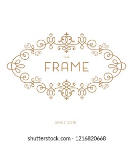 Gold Mono line Geometric frame 