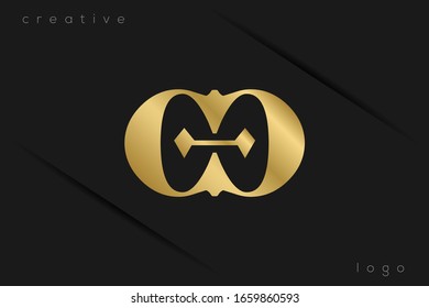 Iniciales monogramas Gold Letra mayúscula C logo vectorial